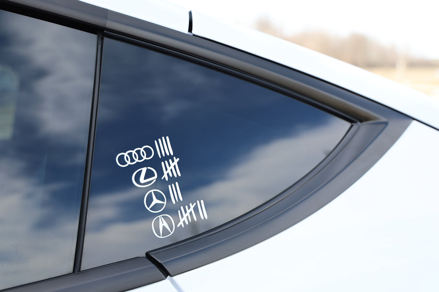 Tesla Race Tally Vinyl Decal | Window Sticker Bumper Sticker | Funny Decal | Tesla Model Y Model 3 Model S Model X - Sticky Maker