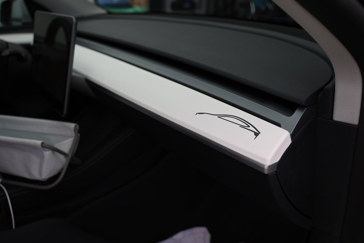 Tesla Model Y Half Body Vinyl Decal | Window Sticker Bumper Sticker | Tesla Model Y Dash Text - Sticky Maker