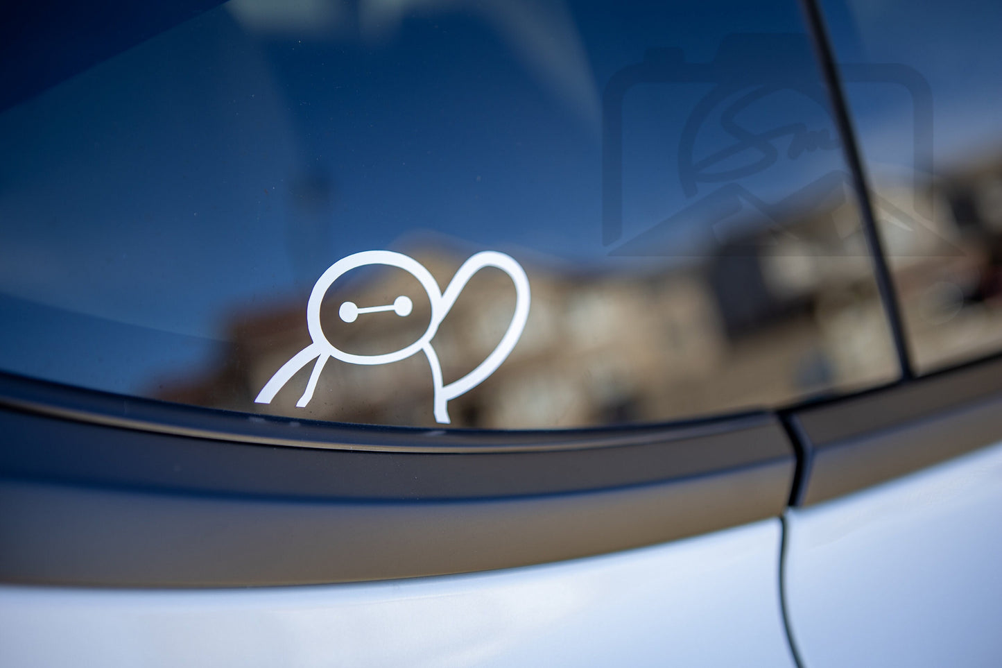 Baymax Sticker | Vinyl Decal | Tesla Decal | Tesla Sticker | Tesla Vinyl | Charge Port | Decal Baymax Tesla Car Name Decal Cute - Sticky Maker