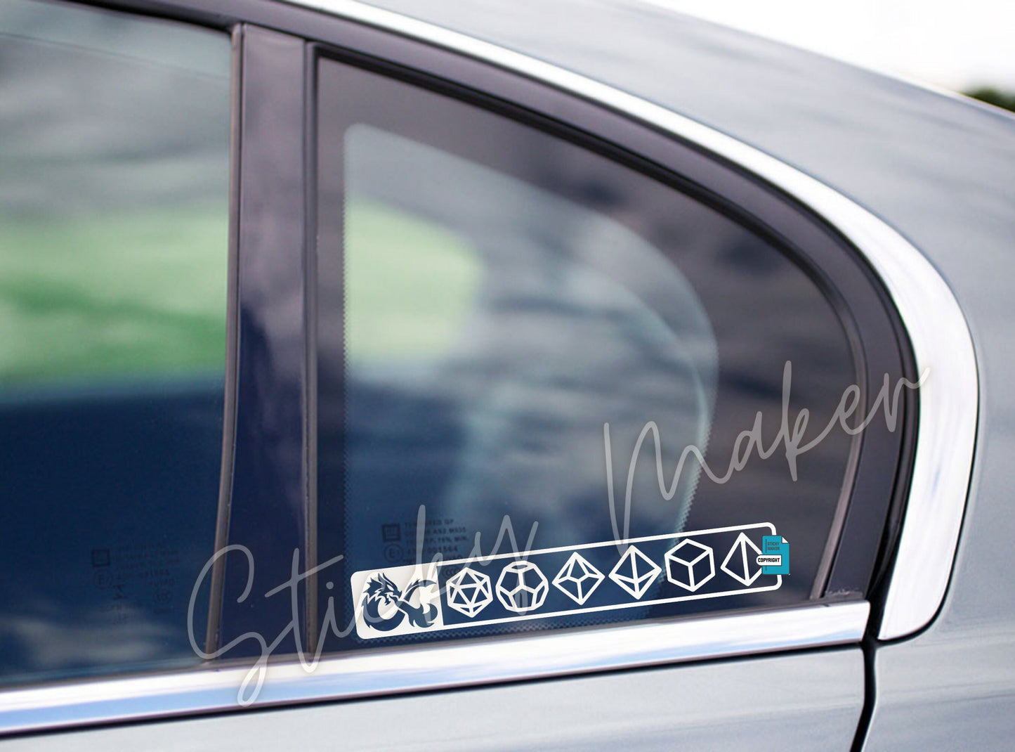 Dungeons and Dragons Vinyl Decal Sticker DnD Dice Logo (d4 d6 d8 d10 d12 d20) D&D Bumper Sticker Bottle Laptop Transparent Background - Sticky Maker