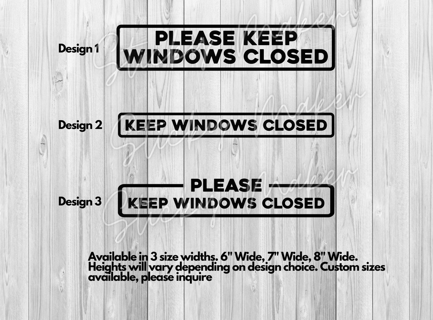 Please Keep Windows Closed Vinyl Decal | Window Sticker | Home | Business | Reminder | Kids Reminder | Friendly Reminder | Windows - Sticky Maker