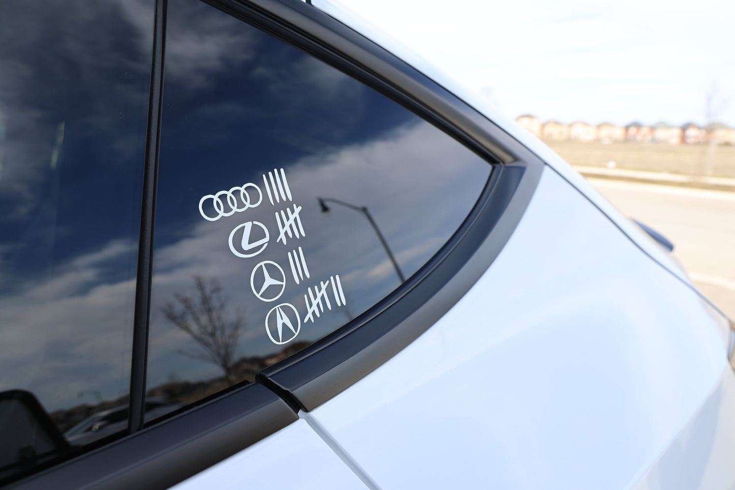 Tesla Race Tally Vinyl Decal | Window Sticker Bumper Sticker | Funny Decal | Tesla Model Y Model 3 Model S Model X - Sticky Maker