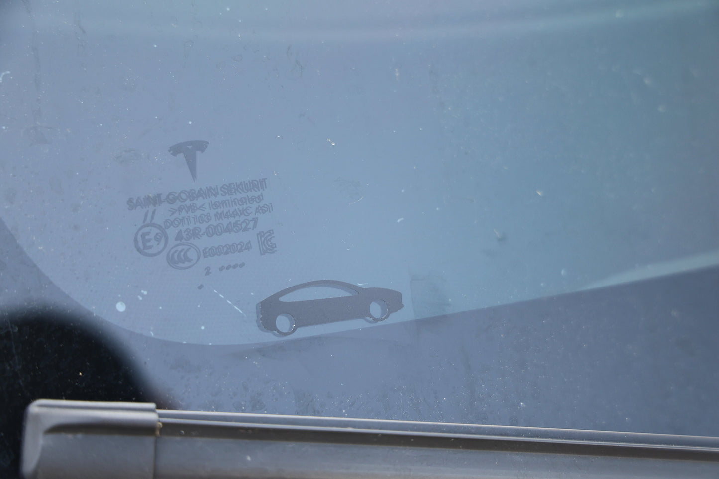 Set of 2: Tesla Model 3 Y Easter Egg Vinyl Decal | Vinyl Decal Sticker for Mirror Car Windshield Window Door Headlight Model Y Model 3 Tesla - Sticky Maker