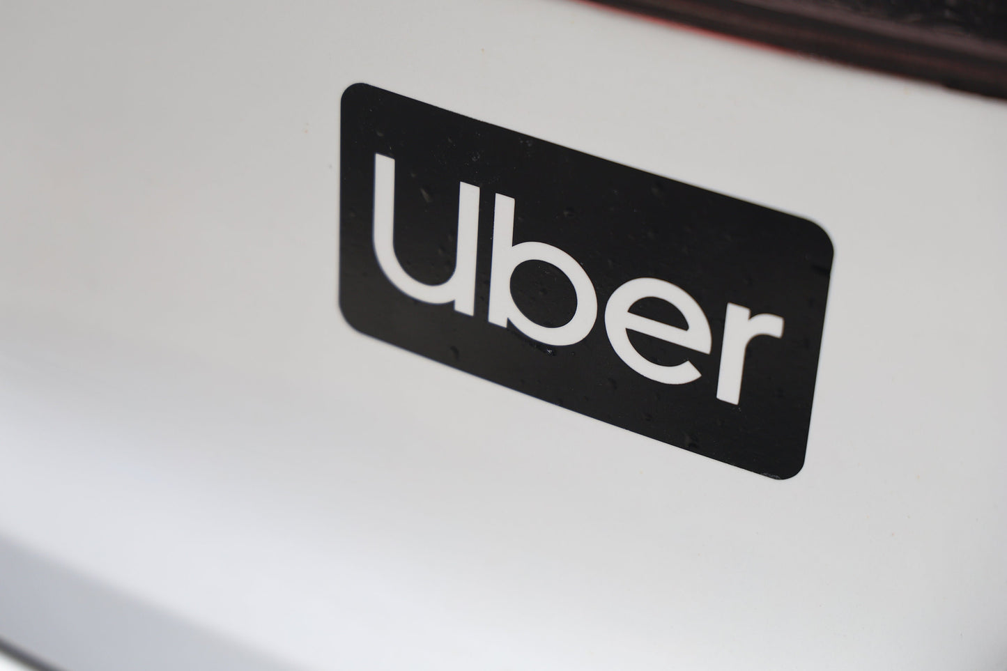 Set of 2: Uber Logo Half Size | Cut out Vinyl Decal Sticker | Black or White Designs | Newest Uber Logo | Transparent Text - Sticky Maker