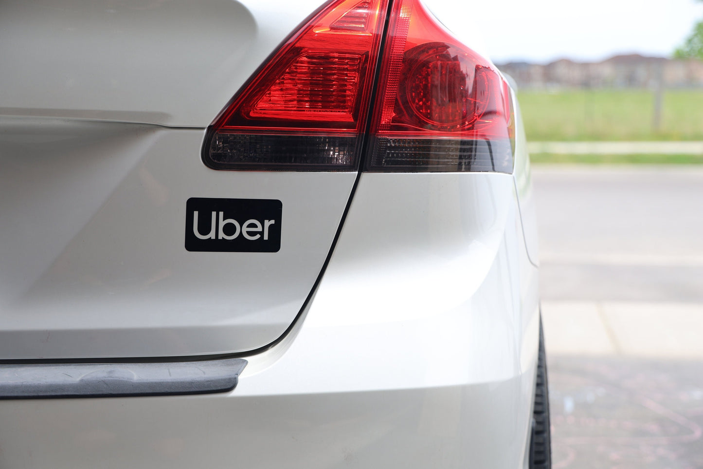 Set of 2: Uber Logo Half Size | Cut out Vinyl Decal Sticker | Black or White Designs | Newest Uber Logo | Transparent Text - Sticky Maker