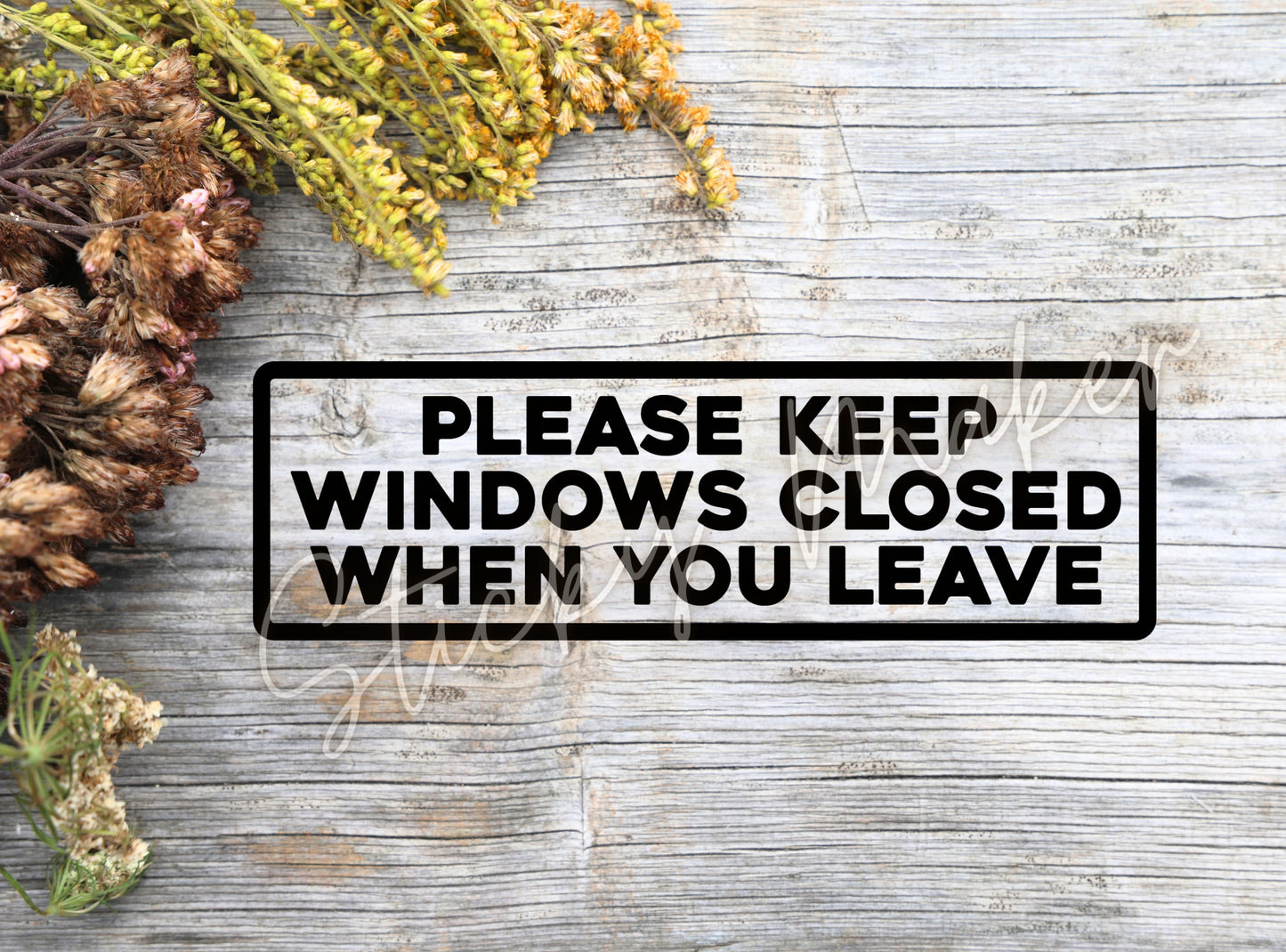 Please Keep Windows Closed When You Leave Vinyl Decal | Window Sticker | Home | Business | Reminder | Friendly Reminder | Windows - Sticky Maker