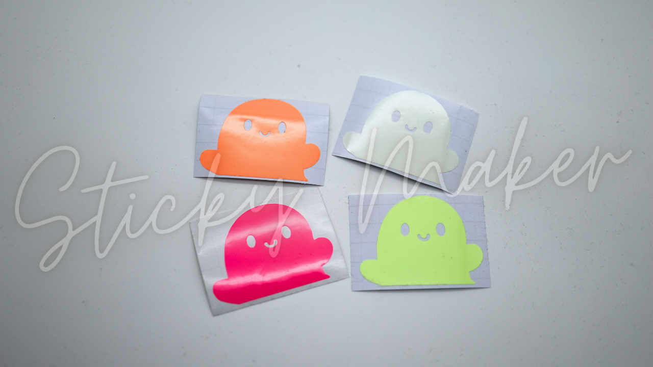 Ghost Decal Glow in the Dark Green or Blue | Vinyl Decal | Glow Ghostie Scary Creepy Cute Funny Car Sticker