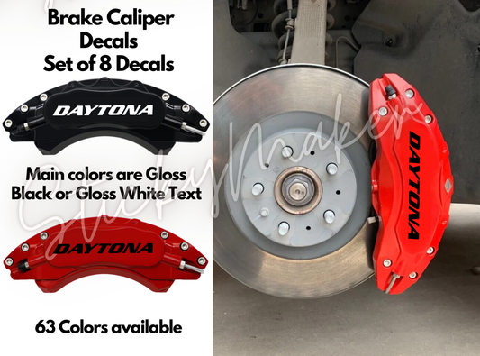 Daytona Brake Caliper Vinyl Decals - Set of 8