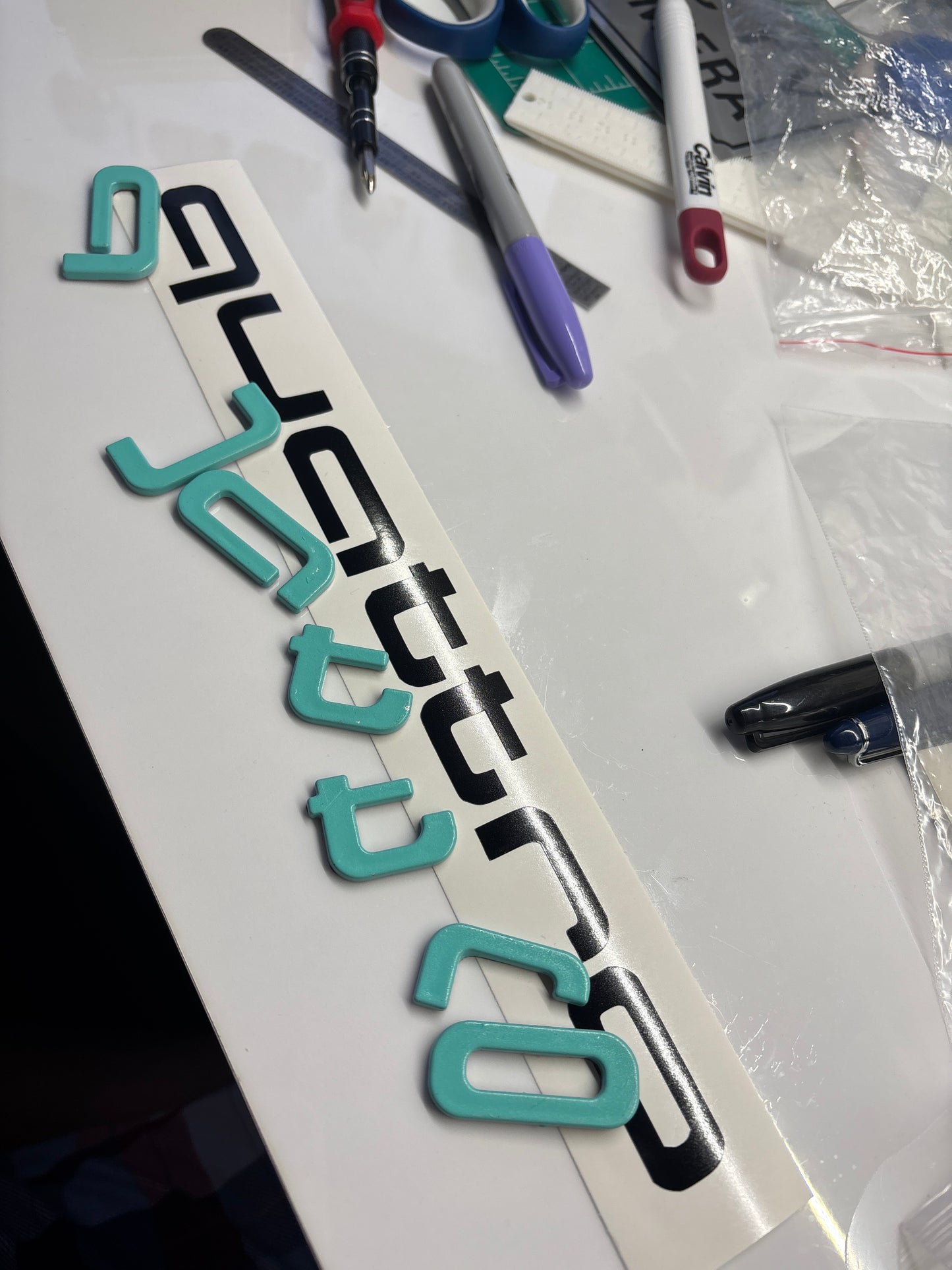 Quattro Logo Vinyl Decal - OEM Size Audi Emblem Replacement Sticker, Premium Oracal 651 Vinyl for Grille, Trunk, or Dashboard - Fits A3, A4, A5, S3, S4, RS6