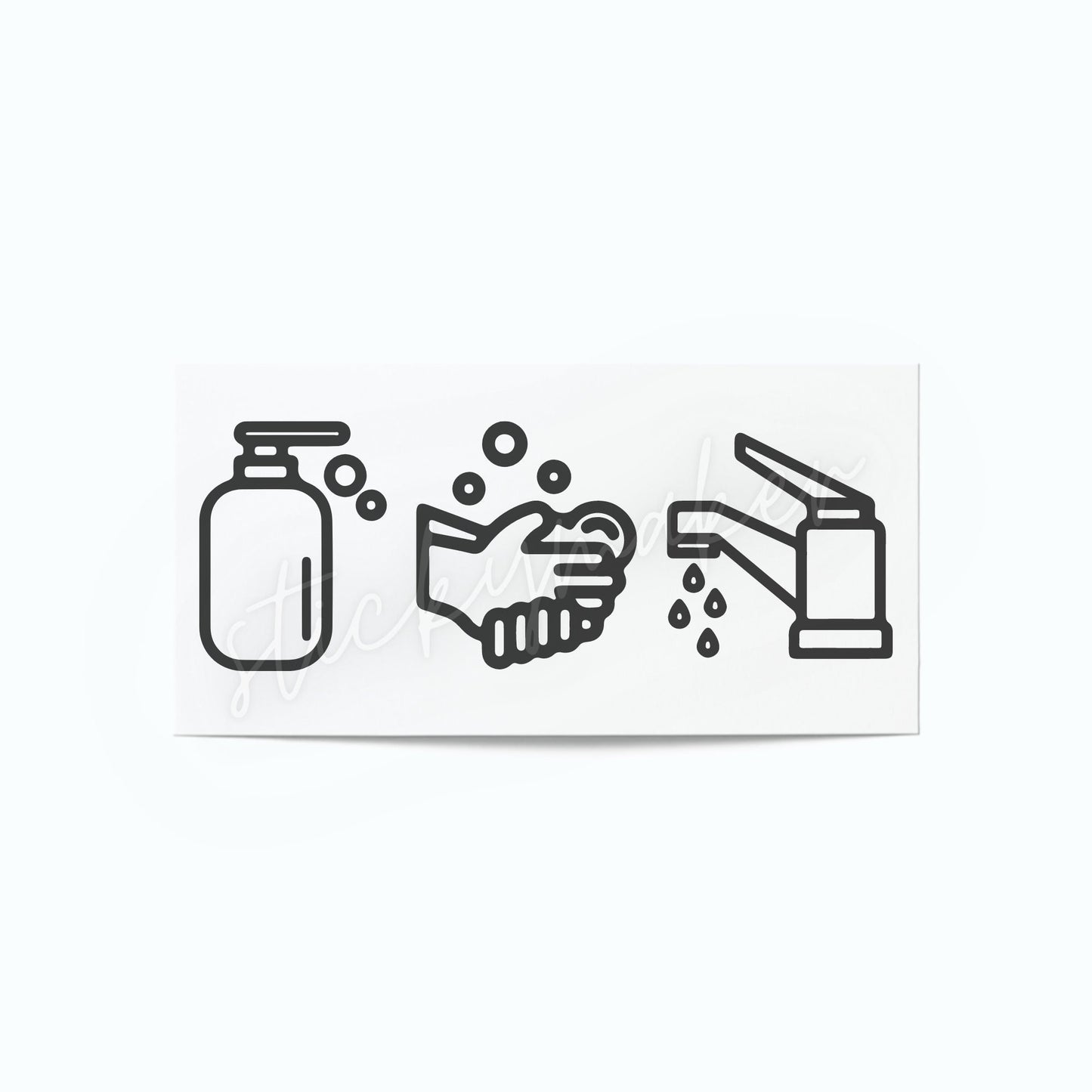 Soap Lather Rinse Vinyl Decal | Please Wash Your Hands | Classroom Business Restaurant Office Hygiene | Handwash Reminder | Wash Hands - Sticky Maker