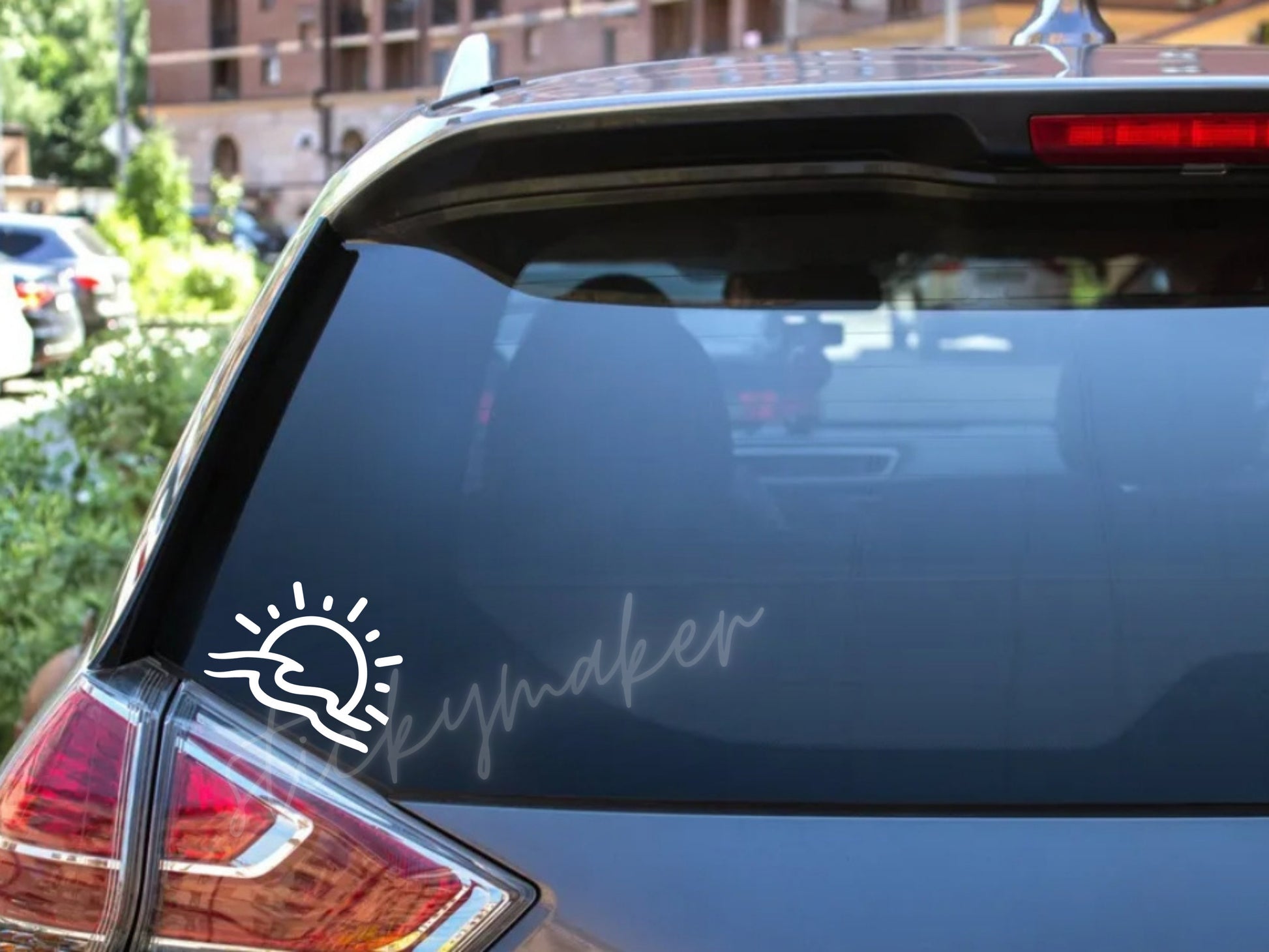 Sun Wave Vinyl Decal | Camping | Car Decal | Trailer | Travel | Mug Decal | Thermos Decal | Phone|  Laptop | Decal | Bottle Decal | Beach - Sticky Maker