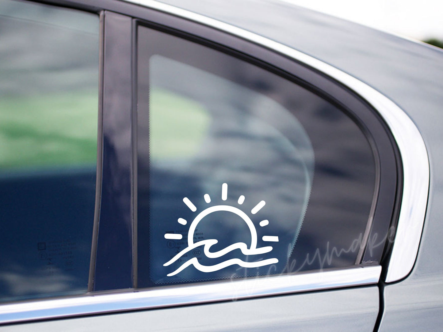 Sun Wave Vinyl Decal | Camping | Car Decal | Trailer | Travel | Mug Decal | Thermos Decal | Phone|  Laptop | Decal | Bottle Decal | Beach - Sticky Maker