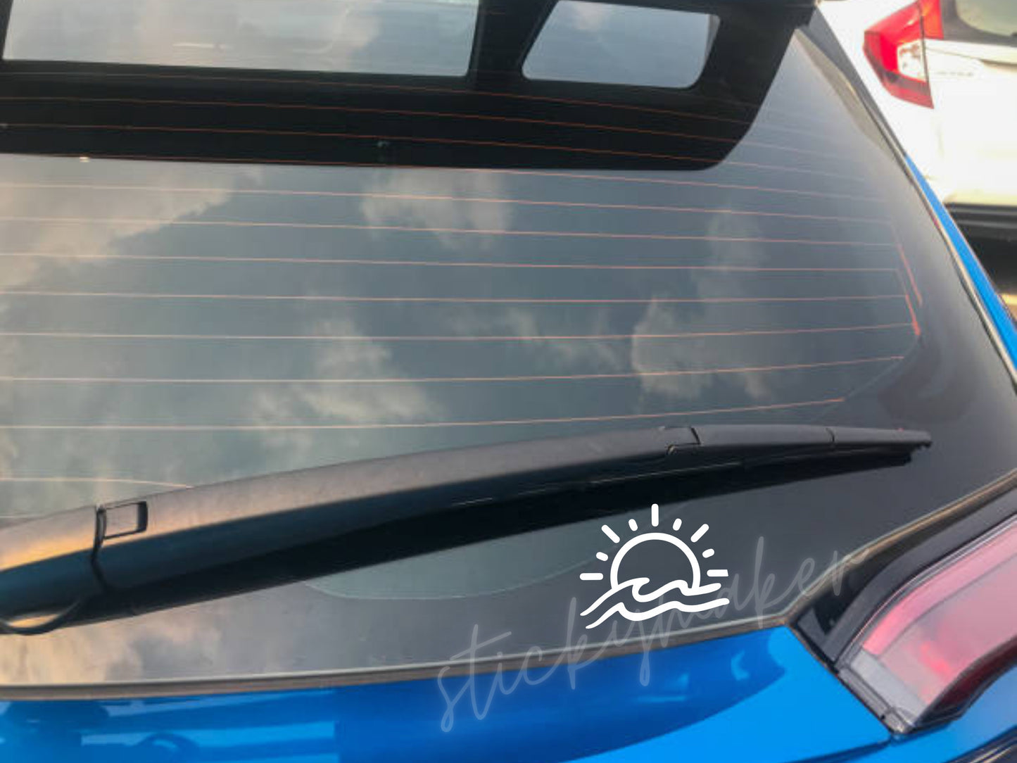 Sun Wave Vinyl Decal | Camping | Car Decal | Trailer | Travel | Mug Decal | Thermos Decal | Phone|  Laptop | Decal | Bottle Decal | Beach - Sticky Maker