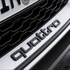 Quattro Logo Vinyl Decal - OEM Size Audi Emblem Replacement Sticker, Premium Oracal 651 Vinyl for Grille, Trunk, or Dashboard - Fits A3, A4, A5, S3, S4, RS6